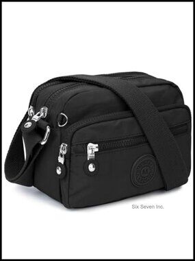 Nylon Crossbody Bag Waterproof Multi-Pocket Shoulder Handbag